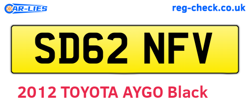 SD62NFV are the vehicle registration plates.