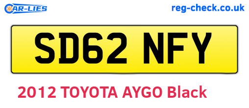 SD62NFY are the vehicle registration plates.