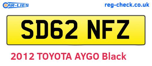 SD62NFZ are the vehicle registration plates.