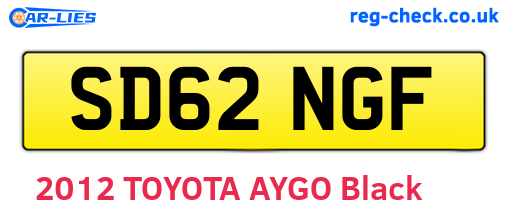 SD62NGF are the vehicle registration plates.