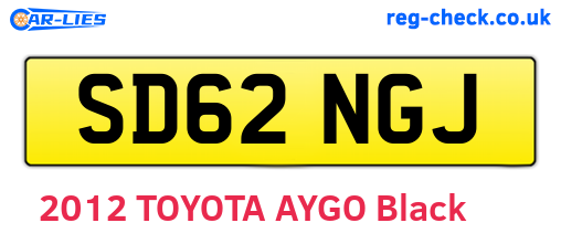 SD62NGJ are the vehicle registration plates.