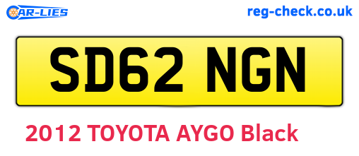 SD62NGN are the vehicle registration plates.