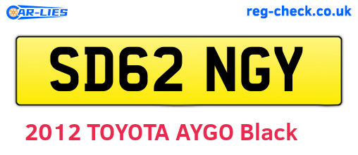 SD62NGY are the vehicle registration plates.