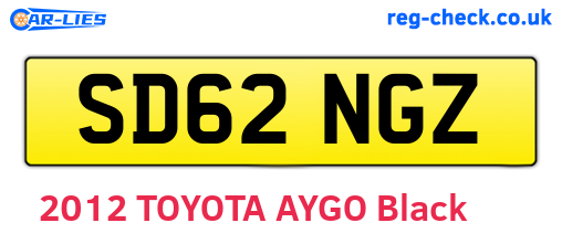 SD62NGZ are the vehicle registration plates.