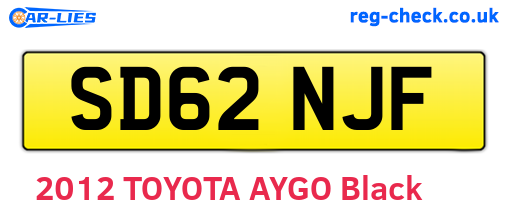 SD62NJF are the vehicle registration plates.