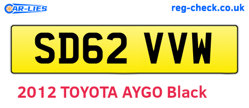 SD62VVW are the vehicle registration plates.