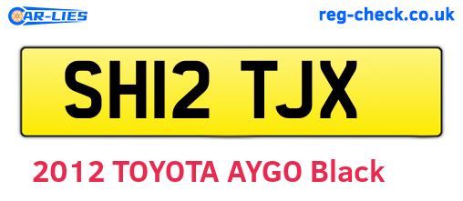SH12TJX are the vehicle registration plates.