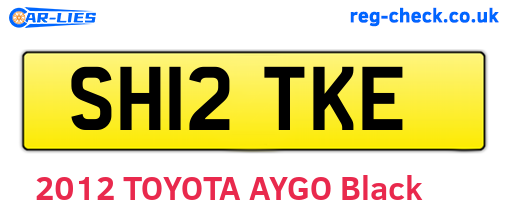 SH12TKE are the vehicle registration plates.