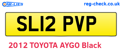 SL12PVP are the vehicle registration plates.
