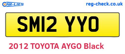 SM12YYO are the vehicle registration plates.