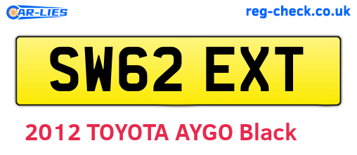 SW62EXT are the vehicle registration plates.