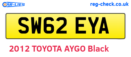 SW62EYA are the vehicle registration plates.