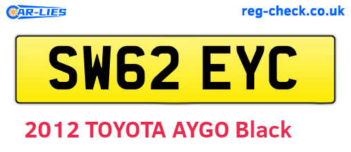 SW62EYC are the vehicle registration plates.
