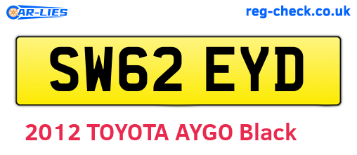 SW62EYD are the vehicle registration plates.