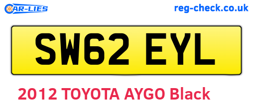 SW62EYL are the vehicle registration plates.