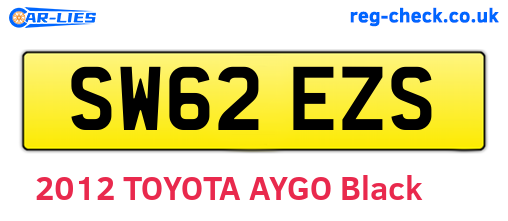 SW62EZS are the vehicle registration plates.