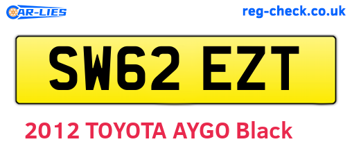 SW62EZT are the vehicle registration plates.