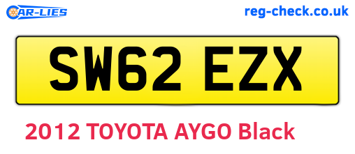 SW62EZX are the vehicle registration plates.