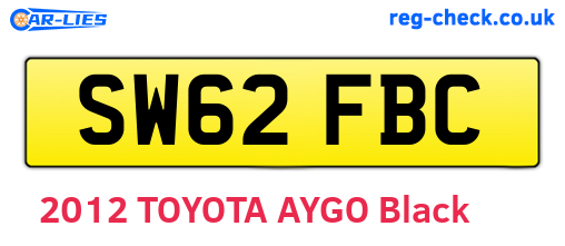 SW62FBC are the vehicle registration plates.