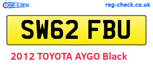 SW62FBU are the vehicle registration plates.
