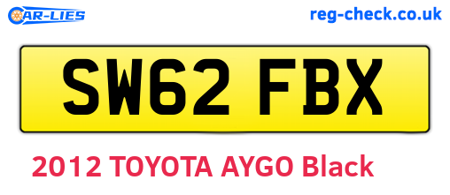 SW62FBX are the vehicle registration plates.