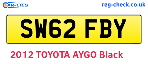 SW62FBY are the vehicle registration plates.