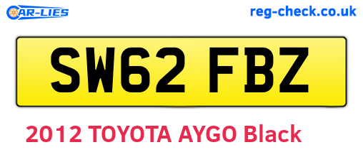 SW62FBZ are the vehicle registration plates.