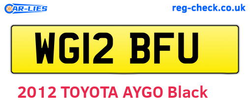 WG12BFU are the vehicle registration plates.