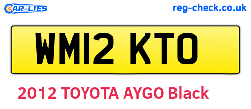 WM12KTO are the vehicle registration plates.