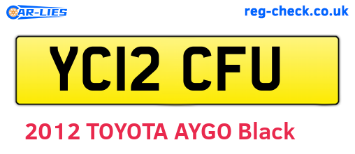 YC12CFU are the vehicle registration plates.