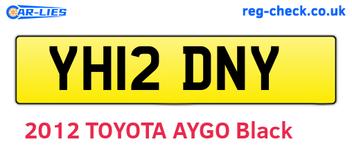 YH12DNY are the vehicle registration plates.