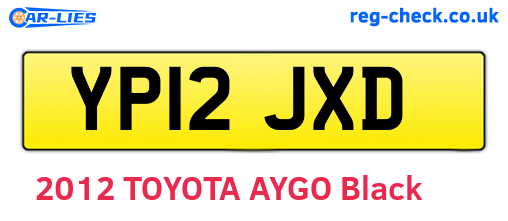 YP12JXD are the vehicle registration plates.