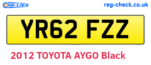 YR62FZZ are the vehicle registration plates.