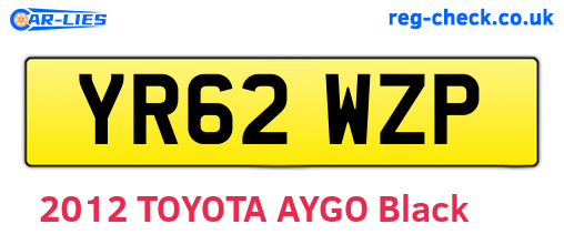 YR62WZP are the vehicle registration plates.