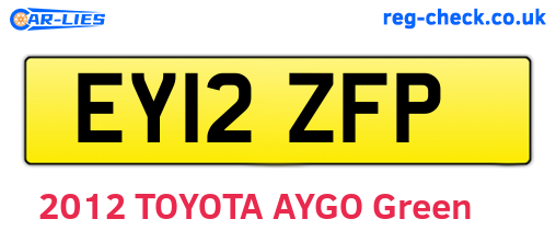 EY12ZFP are the vehicle registration plates.