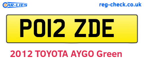 PO12ZDE are the vehicle registration plates.