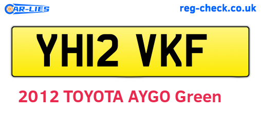 YH12VKF are the vehicle registration plates.
