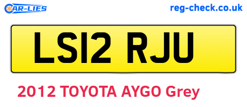 LS12RJU are the vehicle registration plates.