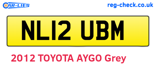 NL12UBM are the vehicle registration plates.