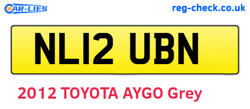 NL12UBN are the vehicle registration plates.