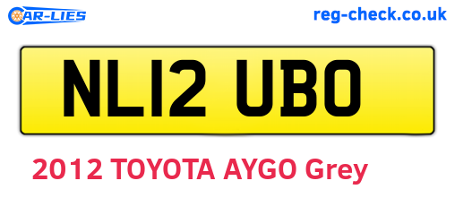 NL12UBO are the vehicle registration plates.