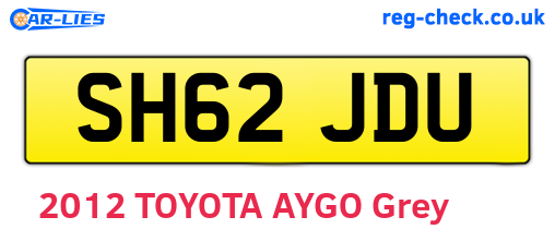SH62JDU are the vehicle registration plates.