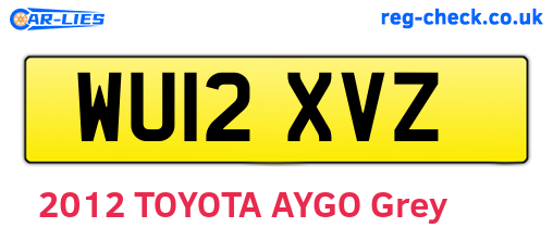 WU12XVZ are the vehicle registration plates.