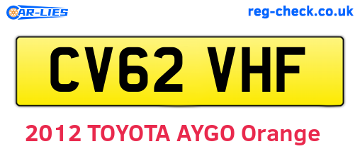 CV62VHF are the vehicle registration plates.