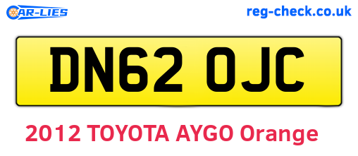 DN62OJC are the vehicle registration plates.