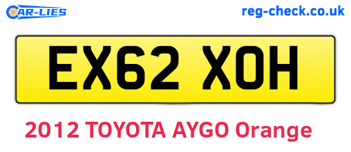 EX62XOH are the vehicle registration plates.