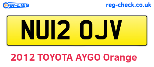 NU12OJV are the vehicle registration plates.