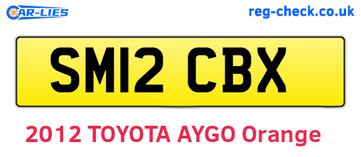 SM12CBX are the vehicle registration plates.