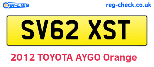 SV62XST are the vehicle registration plates.
