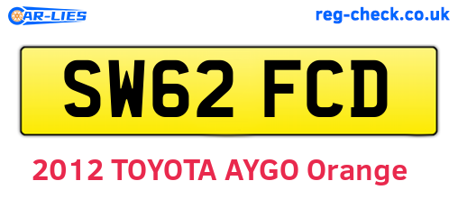 SW62FCD are the vehicle registration plates.